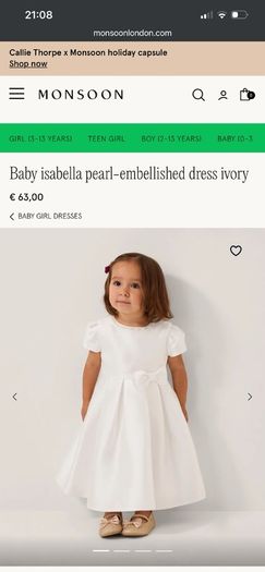 Monsoon flower girl dress 12-18months