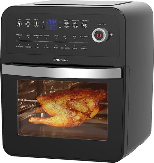 Air Fryer Oven Combi, Rotisserie and Grill, Large Family Size 12L with 16 Pre-Set Menus for Oil Free Cooking (FREE SHIPPING)