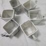 Stylish Modern Porcelain China Square 55 Piece Dinner Set, Marble Grey, Dinnerware, Dinner Party Set. Plates, Cups Mugs Bowls Egg Cups Image 5