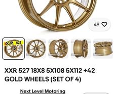 18" Gold alloy wheels