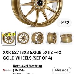 18" Gold alloy wheels