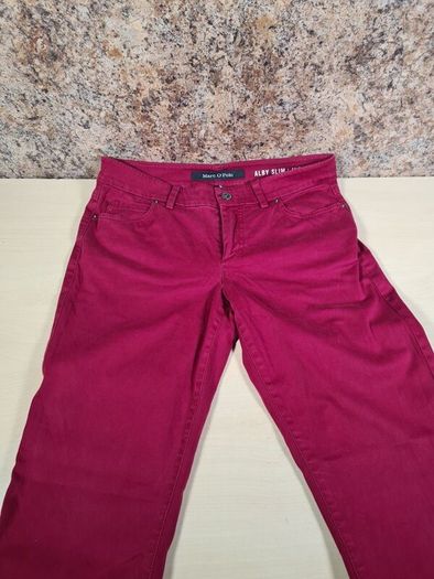 Womens MARC O POLO ALBY SLIM Mid waist jeans trousers pants red stretchy Size W 29 L 32