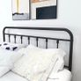 King Size Bed Frame with Headboard and Footboard/Under Bed Storage, Metal Bed Frames King Size Mattress Base No Box Spring Needed, Enhanced Support Noise Free, Black Image 5