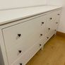 Large white chest of drawers.  Height incl legs is 825mm x width 440mm and length is 1720mm Image 2