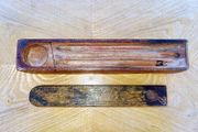antique wooden pencil case