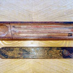 antique wooden pencil case