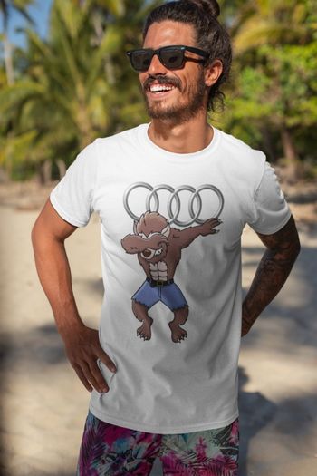 Audi Dabbing cool characters t-shirt Audi shirt funny dab logo Audi t-shirt