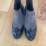 Paul Green ladies ankle boots size 6 grey leather patent Image 2