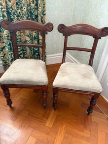 Victorian mahogany dining chairs (pair)