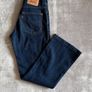 Vintage inspired Levis 525 Bootcut Jeans W29 Dark Blue Denim Flared Leg Altered Length Y2K Image 2