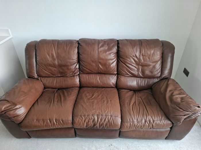 Premium Harvey Norman Leather Recliner Sofa