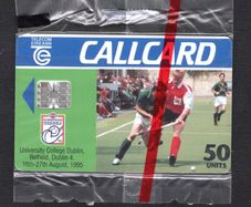 1995 Ireland 50 unit Nissan European Hockey Championships which took place at UCD, Belfield, Dublin 4 the 16th-27th of August 1995 (Schlumberger SC7) Call Card Mint in Packaging. Telecom Eireann Card Number 1096