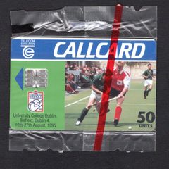 1995 Ireland 50 unit Nissan European Hockey Championships which took place at UCD, Belfield, Dublin 4 the 16th-27th of August 1995 (Schlumberger SC7) Call Card Mint in Packaging. Telecom Eireann Card Number 1096