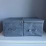6x Foldable Storage Boxes with Lid - Grey Image 2
