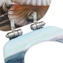 WC Toilet Seats 2 pcs with Soft Close Lids MDF Muschel Design Image 7