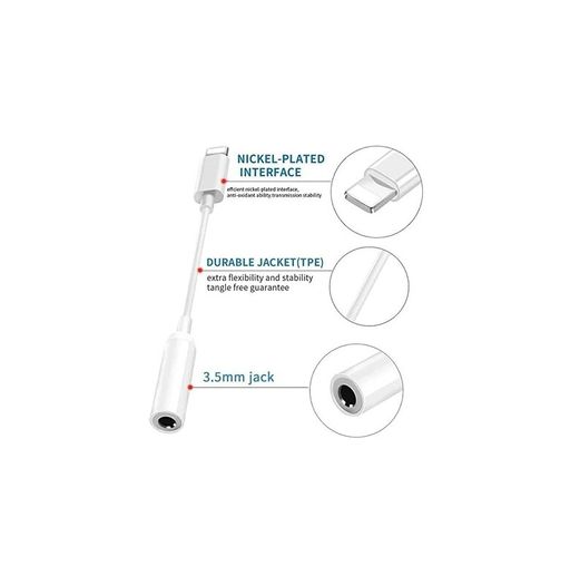 Headphone Adapter for Apple Aux Cable Earphones Lightning Jack Headphone Accessories