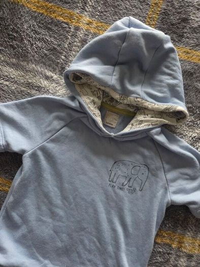 9-12m, John Lewis Hooded Animal Top/ Sweatshirt