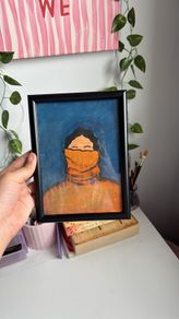 Original Hand-Painted Portrait - Acrylic on Paper