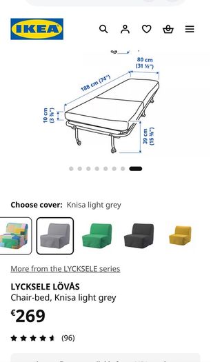 Pink IKEA chair bed