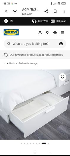 IKEA double storage bed