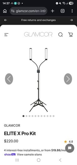 Glamcor Professional Salon Beauty Lighting Kit