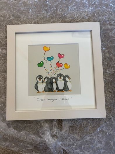 "Dream, Imagine, Believe" framed print by Irish artist Belinda Northcote