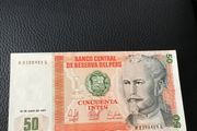 Rare Peru Banknote 50 Intis