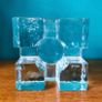 Vintage 1960s  Ice block candle holder Image 5