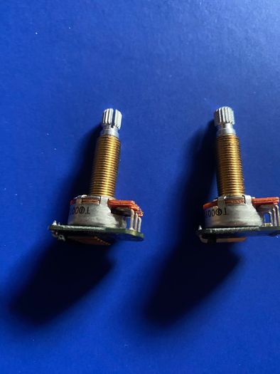 Emg 25k active tone Pot long shaft for active pickup Gibson SOLDERLESS replacement potentiometer