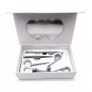 Eyelash Curler Set in Elegant Box with Mirror - Eyebrow Tweezers, Scissors - SILVER Image 2