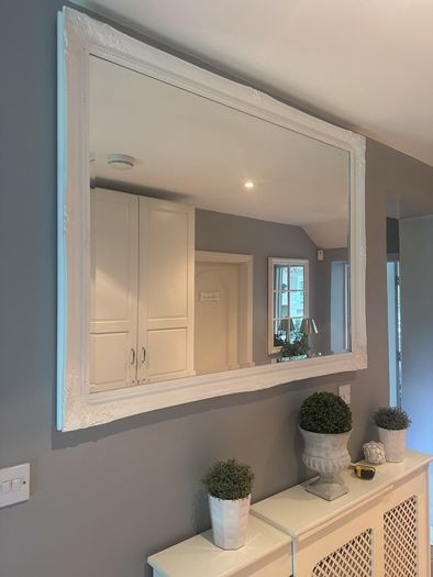 Large white mirror