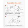Hot Tent for 4 Persons, Portable Winter Tipi Tent with Stove Jack, Waterproof Camping Tents Image 2