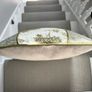 Handmade Olive Green and Cream Toile Cushion Covers Pair 20 x 20 Inches Image 4