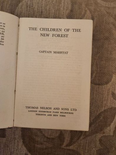 The Children Of The New Forest. By Captain Marryat Rare 1930s  Soft Cover Edition In Good Condition. See Photos For Same