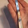 6 Inch Sterling Silver Mother of Pearl Victorian Fruit Knife Image 4