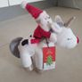 Christmas Unicorn with Santa soft toy from Next Image 3