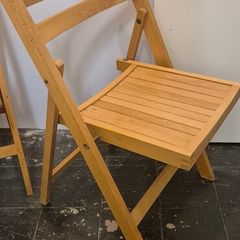Folding Beech Chairs