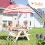 Children's Seat Set for 4 Including 2 Tubs and Removable Worktop for Children from 2 Years Solid Wood Natural Image 7