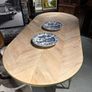 Will and I clearance Oval dining table parquet top (new in box ) 220cm w / 100cm d / 77cm h Image 5