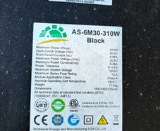 4 x AS-6M30-310W Solar Panels TSOL-M1600 Micro Inverter  Mounting Rails  Complete 1.24kW Solar Kit