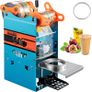 Commercial Manual Cup Sealing Machine, Carbon Steel and ABS Plastic Sealer Blue Milk Tea, 300-500 Cups/Hour Sealer Bubble Tea Milk Packaging, 27 x 27 x 65cm Cup Sealing Machine Image 6