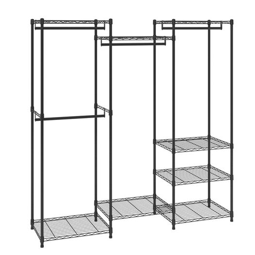 Heavy Duty Clothes Rack Coat Rack 362 kg Loadable Freestanding Clothes Rack 174x180x45 cm 3 Clothes Rails Multifunctional 8-Layer for Bedroom, Laundry Room, Dressing Room