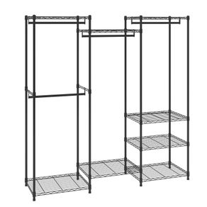 Heavy Duty  Clothes Rack Coat Rack 362 kg Loadable Freestanding Clothes Rack 174x180x45 cm 3 Clothes Rails Multifunctional 8-Layer for Bedroom, Laundry Room, Dressing Room