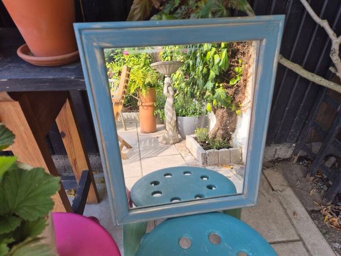 Teal And Gold Mirror
