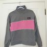 Diesel Women's Quarter Zip Sweatshirt in Grey and Pink - size XS Image 2