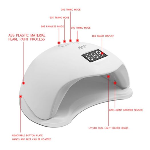 NEW 48W SUN5 Professional LED UV Nail Lamp Led Nail Light Nail Dryer Toe Finger Kit Paint