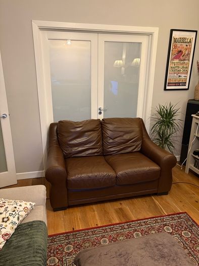 Real leather sofa