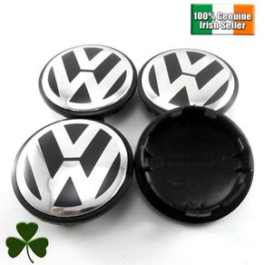 X4 VW VOLKSWAGEN 65mm Alloy Wheel Centre Caps to fit Golf Jetta Passat