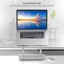 Laptop Stand, Multi-Angle Laptop Riser with Heat-Vent, Adjustable Notebook Stand Compatible for Laptop (11-15 inches) including MacBook Pro/Air, Lenovo, Samsung-Silve Image 7