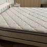 Painted double bed frame and mattress Image 5